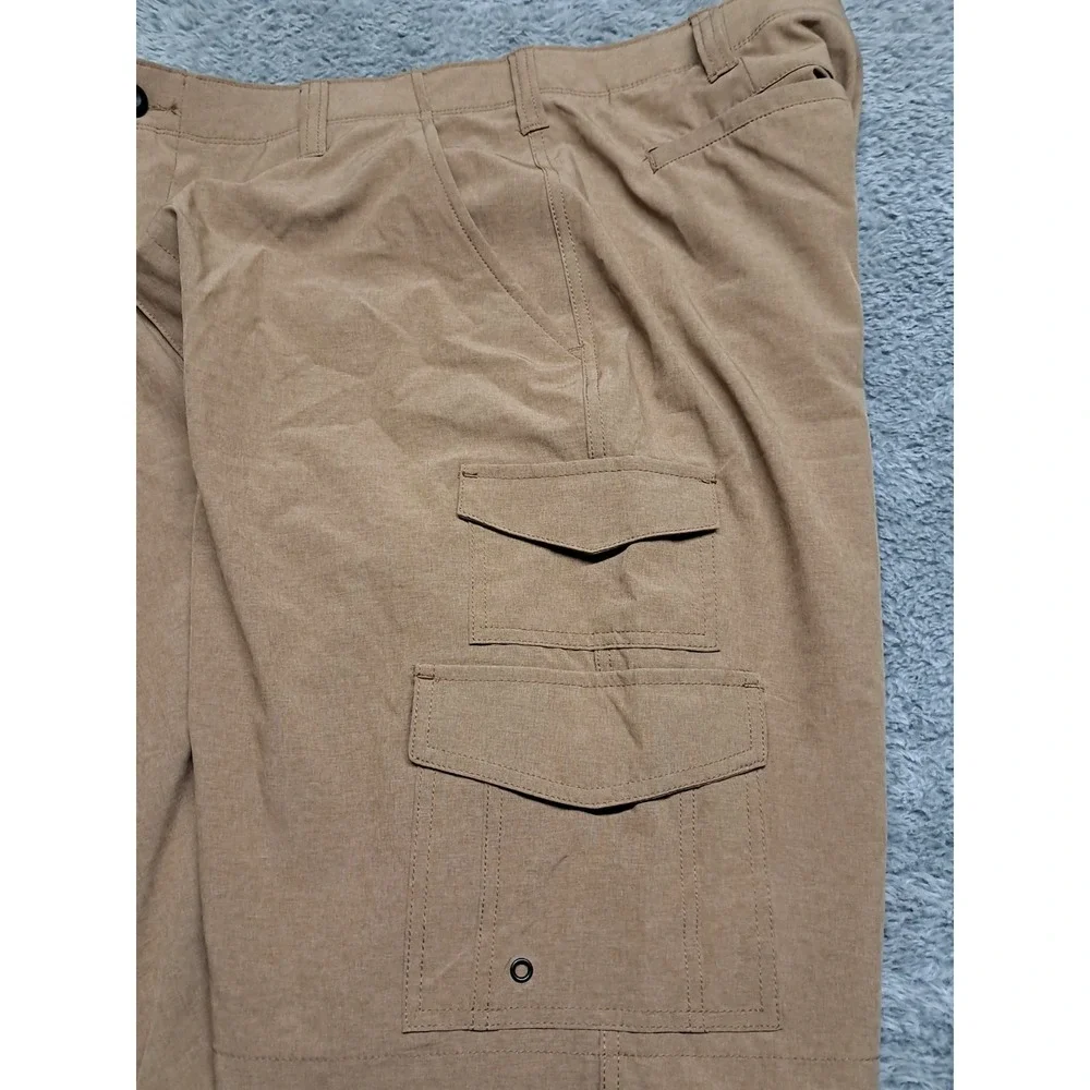 Iron Co. Cargo Shorts Mens Sz 38 Comfort Waistband Regular Fit Khakis Wicking